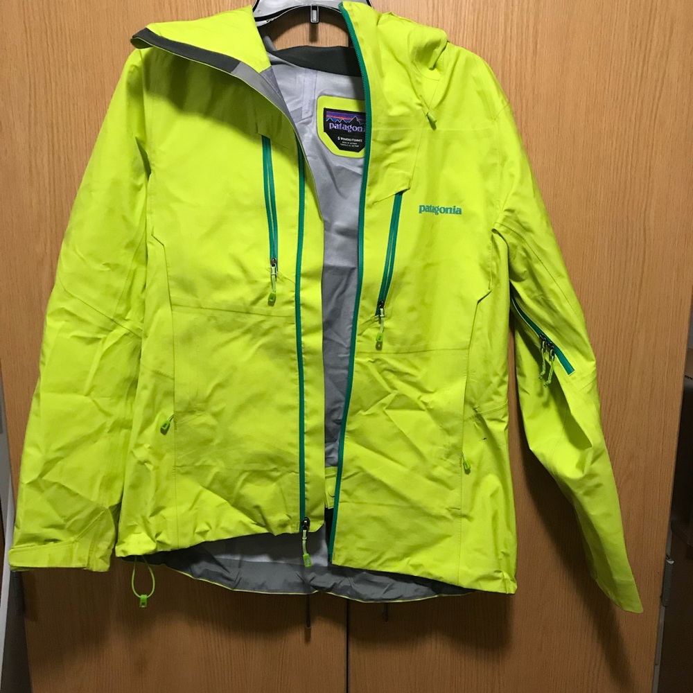 Patagonia yellow rain coat!